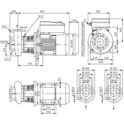 Wilo Trockenläufer-Energiespar-Einzelpumpe BL-E65/190-18, 5/2-R1, DN80/DN65, 18.5kW... WILO-2189989  (Abb. 1)