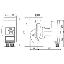 Wilo Nassläufer-Hocheffizienzpumpe Yonos MAXO-Z 65/0, 5-12, DN65, 1x230V, 650W... WILO-2175545  (Abb. 1)
