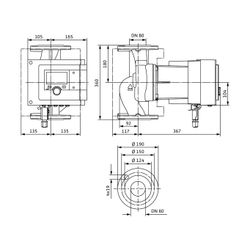 Wilo Nassläufer-Premium-Smart-Pumpe Stratos MAXO 80/0,5-12 PN 6 1290W... WILO-2186214 4048482782133 (Abb. 1)