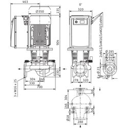 Wilo Trockenläufer-Energiespar-Einzelpumpe IL-E 150/250-15/4-R1, DN150, 15kW... WILO-2153754  (Abb. 1)