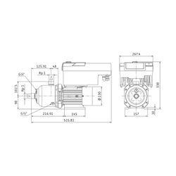 Wilo Medana Hochdruck-Kreiselpumpe CH3-LE.603-1/E/3/10T, 1,5kW, 400V, Rp 1 1/4" / Rp 1", ... WILO-4250184 4062679210254 (Abb. 1)