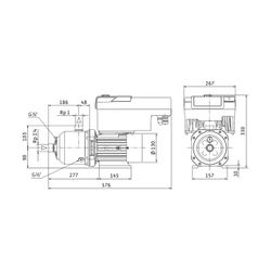 Wilo Medana Hochdruck-Kreiselpumpe CH3-LE.1005-2/V/3/10T, 4,0kW, 400V, Rp 1", PN 10... WILO-4250213 4062679210544 (Abb. 1)
