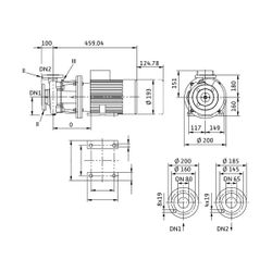 Wilo Trockenläufer-Blockpumpe Atmos GIGA-B 65/125-1,1/4 DN80 DN65... WILO-9132647 4048482803531 (Abb. 1)