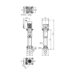 Wilo Helix2.0-VE Hochdruck-Kreiselpumpe 1603-4.0-1/16/E/S/3, G 2", 4kW, 400V, PN 16... WILO-4250834 4062679219127 (Abb. 1)