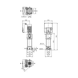 Wilo Helix2.0-VE Hochdruck-Kreiselpumpe 603-1/16/E/KS/3, G 1 1/4", 1,1kW, 400V, PN 16... WILO-4250739 4062679218298 (Abb. 1)