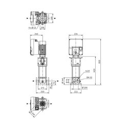 Wilo Helix2.0-VE Hochdruck-Kreiselpumpe 603-2/25/V/KS/3, DN 32, 1,1kW, 400V, PN 25... WILO-4250740 4062679218304 (Abb. 1)