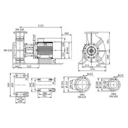 Wilo Atmos GIGA B Trockenläufer-Blockpumpe 100/380-37/4-P6, 400V, DN 125/100, PN 16, 37kW... WILO-9143361 4062679033716 (Abb. 1)