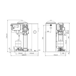 Wilo Economy CO/T-1 Helix V Einzelpumpenanlage 414/EC, 2,2kW, 400V, PN 16, G 1 1/4", mit ... WILO-2554264 4062679191065 (Abb. 1)