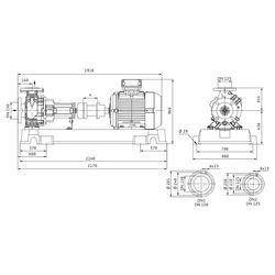 Wilo Atmos GIGA N Trockenläufer-Normpumpe 125/250-160/2-P5, 400V, DN 150/125, PN 16, 160k... WILO-6096235 4062679334035 (Abb. 1)