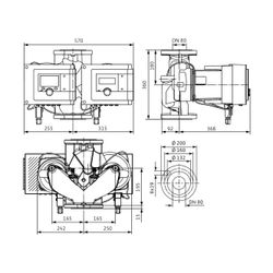 Wilo Nassläufer-Premium-Smart-Doppelpumpe Stratos MAXO-D 80/0,5-16 PN 16 1520W... WILO-2186306 4048482798301 (Abb. 1)