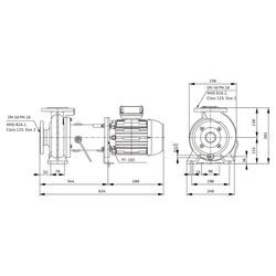 Wilo Rexa BLOC Abwasserpumpe C05.32-123DAH90L2, 400V, PN 10, DN 50, 2,2kW... WILO-6094559 4062679259932 (Abb. 1)