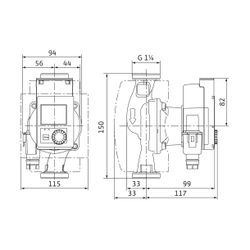 Wilo Stratos PICO-Z Nassläufer-Hocheffizienzpumpe 20/0,5-8, 58W, 230V, G 1 1/4", PN 10... WILO-4255432 4062679266091 (Abb. 1)