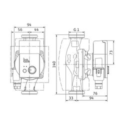Wilo Yonos PICO-Z Nassläufer-Hocheffizienzpumpe 15/0,5-4-140, 15W, 230V, G 1", PN 10... WILO-4255411 4062679265698 (Abb. 1)