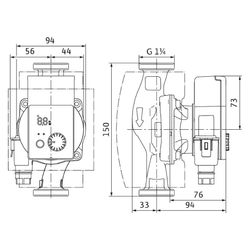 Wilo Yonos PICO-Z Nassläufer-Hocheffizienzpumpe 20/0,5-4-150, 15W, 230V, G 1 1/4", PN 10... WILO-4255412 4062679265803 (Abb. 1)