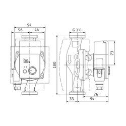 Wilo Yonos PICO-Z Nassläufer-Hocheffizienzpumpe 25/0,5-6-180, 30W, 230V, G 1 1/2", PN 10... WILO-4255418 4062679265858 (Abb. 1)