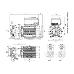 Wilo CronoBloc BL-E Trockenläufer-Energiespar-Einzelpumpe 50/200-22/2-S1, 400V, DN 65/50,... WILO-2221203 4062679237619 (Abb. 1)