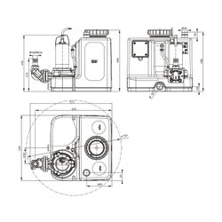 Wilo DrainLift SANI CUT-M Abwasser-Hebeanlage 20/M523/1-EF mit Schneidwerk, 230V, DN 110/... WILO-6095520 4062679281070 (Abb. 1)