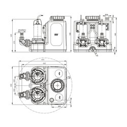 Wilo DrainLift SANI CUT-L Abwasser-Hebeanlage 20/M523/1-EF mit Schneidwerk, 230V, DN 110/... WILO-6095527 4062679283746 (Abb. 1)