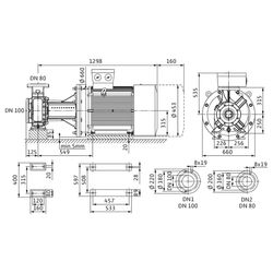 Wilo Atmos GIGA B Trockenläufer-Blockpumpe 80/315-132/2, 400V, DN 100/80, PN 16, 132kW... WILO-2227506 4062679315294 (Abb. 1)