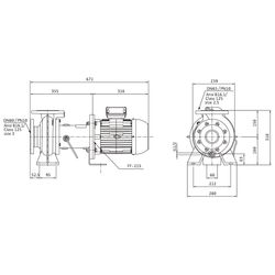 Wilo Rexa BLOC Abwasserpumpe C06.34-125DAH100L2, 400V, PN 10, DN 80/65, 3kW... WILO-6094562 4062679259963 (Abb. 1)