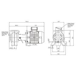 Wilo Rexa BLOC Abwasserpumpe C08.43-143DAH132S2, 400V, PN 10, DN 80, 5,5kW... WILO-6094553 4062679259833 (Abb. 1)