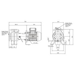 Wilo Rexa BLOC Abwasserpumpe C08.43-128DAH112M2, 400V, PN 10, DN 80, 4kW... WILO-6094563 4062679259970 (Abb. 1)