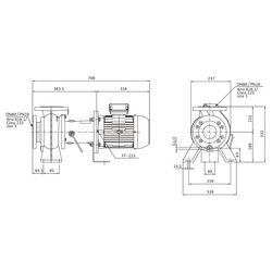 Wilo Rexa BLOC Abwasserpumpe C08.43-120DAH100L2, 400V, PN 10, DN 80, 3kW... WILO-6094557 4062679259918 (Abb. 1)