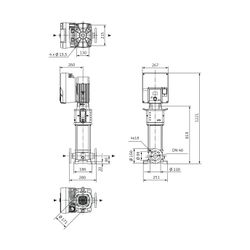 Wilo Helix2.0-VE Hochdruck-Kreiselpumpe 1009-1/25/E/KS/3, DN 40, 5,5kW, 400V, PN 25... WILO-4250813 4062679277776 (Abb. 1)