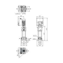 Wilo Helix2.0-VE Hochdruck-Kreiselpumpe 1009-1/16/E/KS/3, G 1 1/2", 5,5kW, 400V, PN 16... WILO-4250811 4062679277769 (Abb. 1)