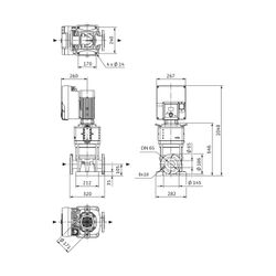 Wilo Helix2.0-VE Hochdruck-Kreiselpumpe 3602-7,5-1/16/E/KS/3, DN 65, 7,5kW, 400V, PN 16... WILO-4251166 4062679279121 (Abb. 1)