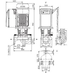 Wilo Trockenläufer-Energiespar-Einzelpumpe IL-E 200/260-22/4-R1, DN200, 22kW... WILO-2153759  (Abb. 1)