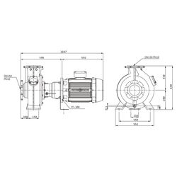 Wilo Rexa BLOC Abwasserpumpe V15.84-340DAH180L4, 400V, PN 10, DN 150, 22/23,7kW... WILO-6096159 4062679329376 (Abb. 1)