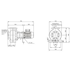 Wilo Rexa BLOC Abwasserpumpe C10.51-147DAH90L4, 400V, PN 10, DN 100, 1,5kW... WILO-6096173 4062679329819 (Abb. 1)