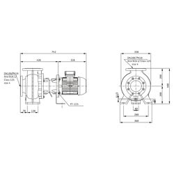 Wilo Rexa BLOC Abwasserpumpe C10.51-155DAH100L4, 400V, PN 10, DN 100, 2,2kW... WILO-6096174 4062679342382 (Abb. 1)