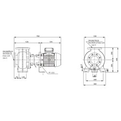 Wilo Rexa BLOC Abwasserpumpe C10.51-184DAH112M4, 400V, PN 10, DN 100, 4kW... WILO-6096176 4062679329840 (Abb. 1)