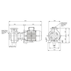 Wilo Rexa BLOC Abwasserpumpe V08.24-152DAH132M2, 400V, PN 10, DN 80, 9,2kW... WILO-6095644 4062679300771 (Abb. 1)