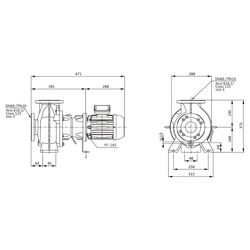 Wilo Rexa BLOC Abwasserpumpe V08.42-152DAH90L4, 400V, PN 10, DN 80, 1,5kW... WILO-6095649 4062679300825 (Abb. 1)