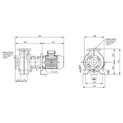 Wilo Rexa BLOC Abwasserpumpe V08.42-170DAH100L4, 400V, PN 10, DN 80, 2,2kW... WILO-6095650 4062679300832 (Abb. 1)