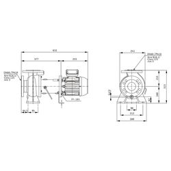 Wilo Rexa BLOC Abwasserpumpe C08.41-144DAH90S4, 400V, PN 10, DN 80, 1,1kW... WILO-6095635 4062679300962 (Abb. 1)