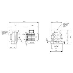 Wilo Rexa BLOC Abwasserpumpe C08.41-106DAH90L2, 400V, PN 10, DN 80, 2,2kW... WILO-6095632 4062679300955 (Abb. 1)