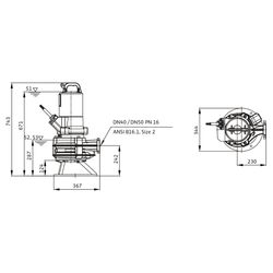 Wilo Rexa PRO Schneidwerkpumpe S04-222A/20T068X540/O, 400V, PN 16, DN 50, 6,75kW... WILO-6097401 4062679363271 (Abb. 1)