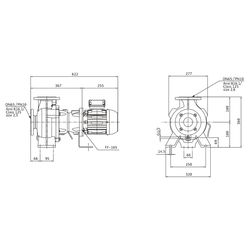 Wilo Rexa BLOC Abwasserpumpe V06.62-120DAH90S4, 400V, PN 10, DN 65, 1,1kW... WILO-6095636 4062679300290 (Abb. 1)