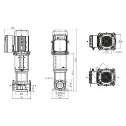 Wilo Helix VE Hochdruck-Kreiselpumpe 3604-1/16/E/KS/3, DN 65, 11,0kW, 400V, PN 16... WILO-4257243 4062679277264 (Abb. 1)