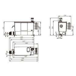 Wilo DrainLift MINI3 Abwasser-Hebeanlage XS/WC-EF, 0,42kW, 230V... WILO-6095128 4062679278315 (Abb. 1)