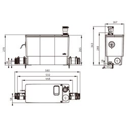 Wilo DrainLift MINI3 Abwasser-Hebeanlage XS-EF, 0,25kW, 230V... WILO-6095127 4062679278308 (Abb. 1)
