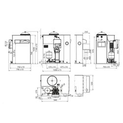 Wilo COR/T-1 Helix2.0 Einzelpumpenanlage VE606-GE mit 150L Vorbehälter, 2,2kW, 400V, IE5,... WILO-4254836 4062679371474 (Abb. 1)