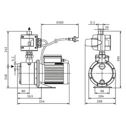 Wilo Jet Hochdruck-Kreiselpumpe FWJ 203, 0,75kW, 230V, G 1", PN 10... WILO-4265610 4062679372570 (Abb. 1)