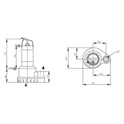 Wilo Padus UNI Schmutzwasser-Tauchmotorpumpe M05A/T011-540/O, 400V, G 2", 1,1kW... WILO-6096631 4062679353395 (Abb. 1)