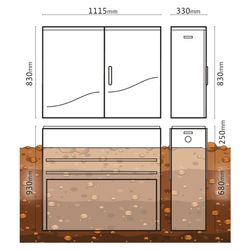 Wilo Kabelverteilerschrank UCHRSD zweiteilig mit Sockel, Gr. 2... WILO-2523675 4048482136899 (Abb. 1)