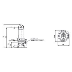 Wilo Rexa FIT Abwasser-Tauchmotorpumpe V05-126A/21T015-540/O, 400V, PN 10, DN 50, 1,5kW... WILO-6098158 4062679388342 (Abb. 1)